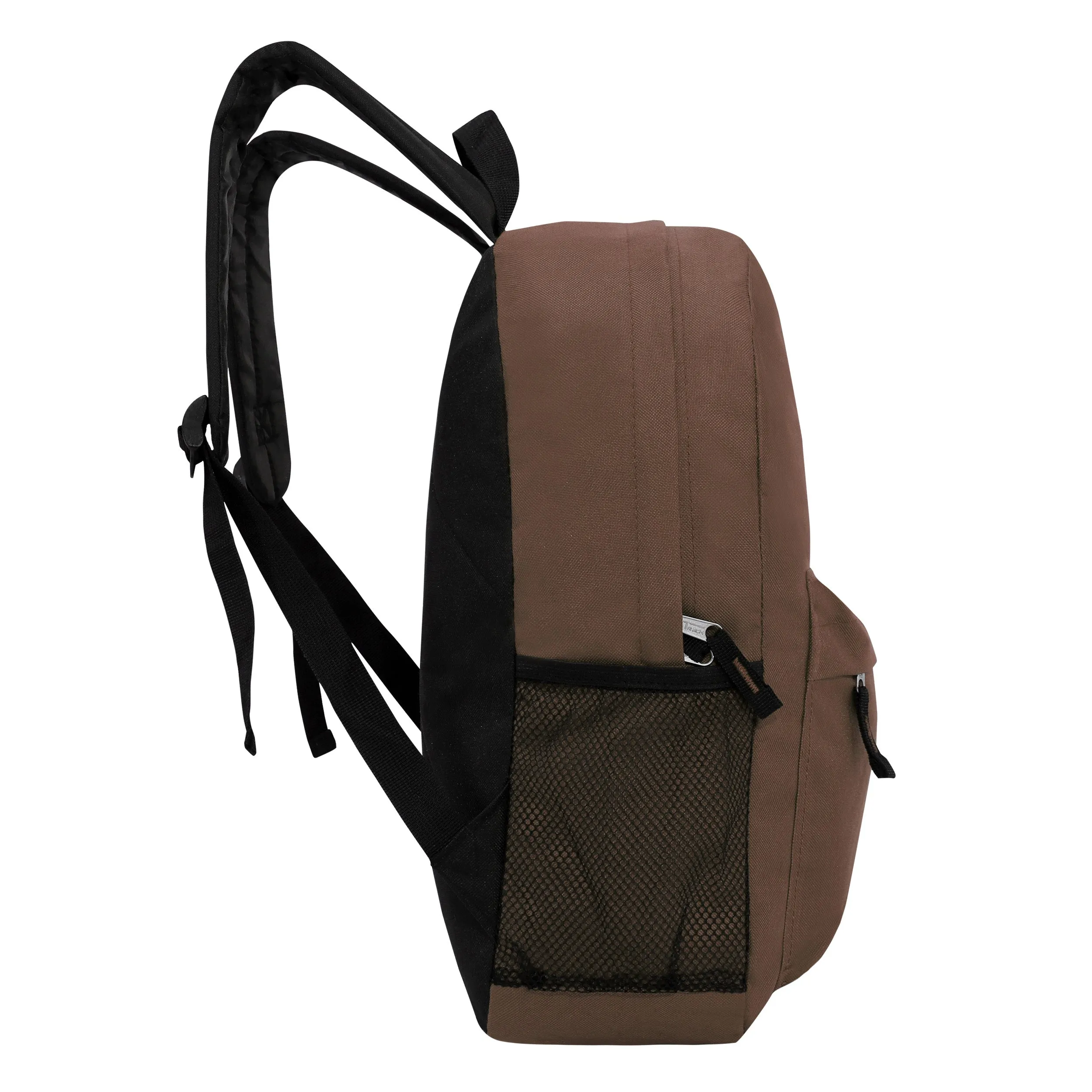 17" Bulk Classic Brown Backpack - Wholesale Case of 24 Bookbags