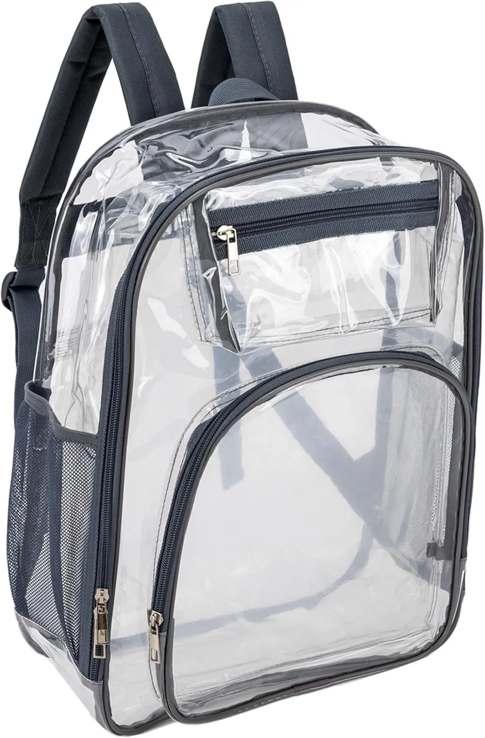 17" Premium Wholesale Clear Backpacks Assorted Colors - Bulk Case of 24 Transparent Bookbags