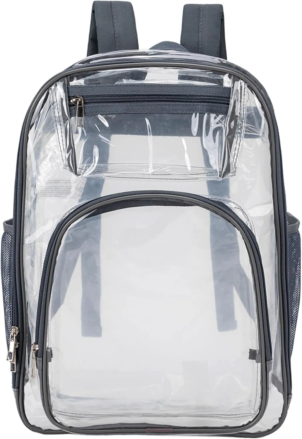 17" Premium Wholesale Clear Backpacks Assorted Colors - Bulk Case of 24 Transparent Bookbags