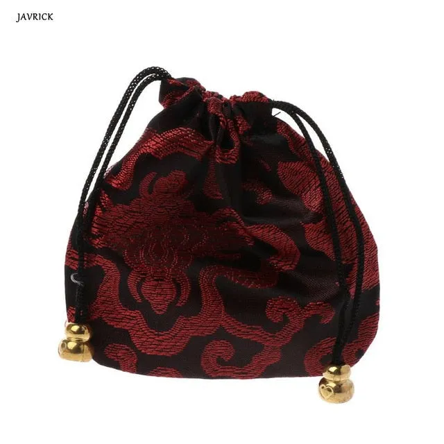 1Pc High Quality Traditional Silk Travel Pouch Classic Chinese Embroidery Jewelry Packaging Bag