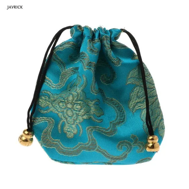 1Pc High Quality Traditional Silk Travel Pouch Classic Chinese Embroidery Jewelry Packaging Bag