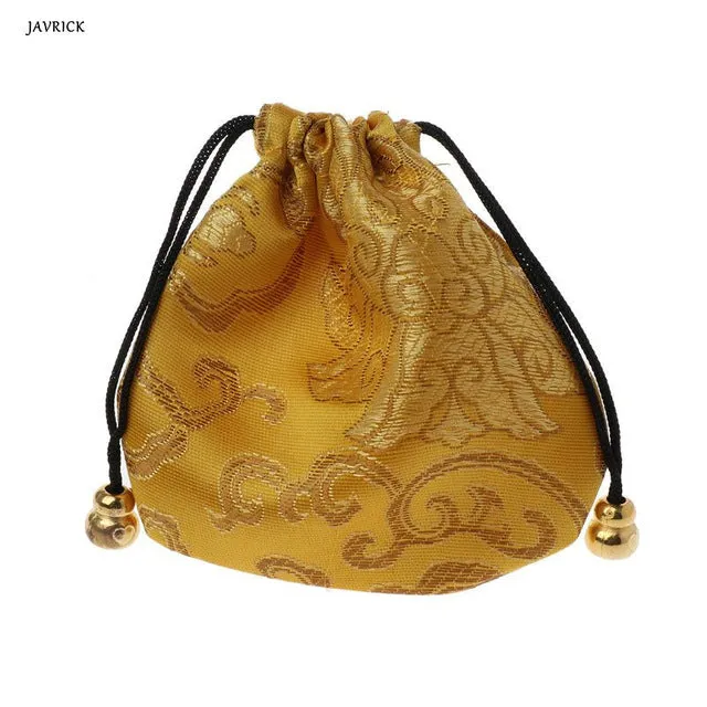 1Pc High Quality Traditional Silk Travel Pouch Classic Chinese Embroidery Jewelry Packaging Bag