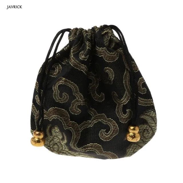 1Pc High Quality Traditional Silk Travel Pouch Classic Chinese Embroidery Jewelry Packaging Bag