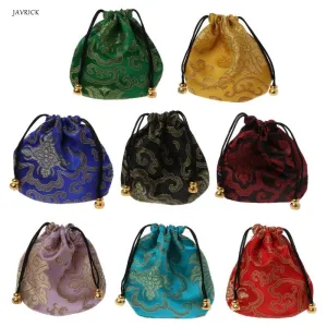 1Pc High Quality Traditional Silk Travel Pouch Classic Chinese Embroidery Jewelry Packaging Bag