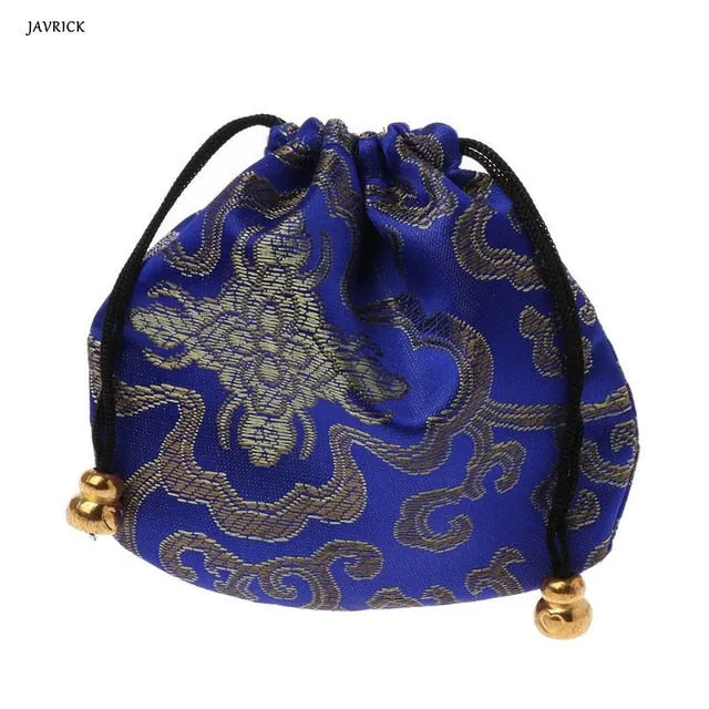 1Pc High Quality Traditional Silk Travel Pouch Classic Chinese Embroidery Jewelry Packaging Bag