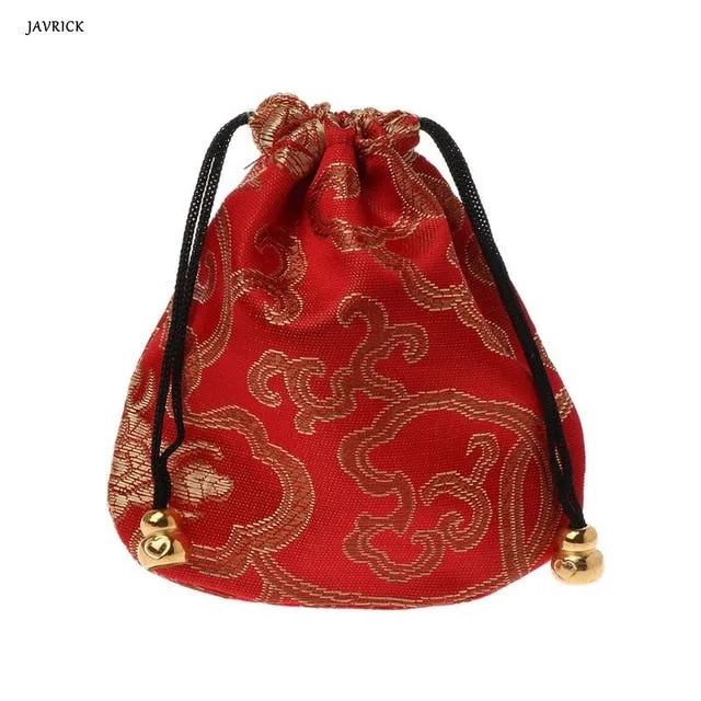 1Pc High Quality Traditional Silk Travel Pouch Classic Chinese Embroidery Jewelry Packaging Bag