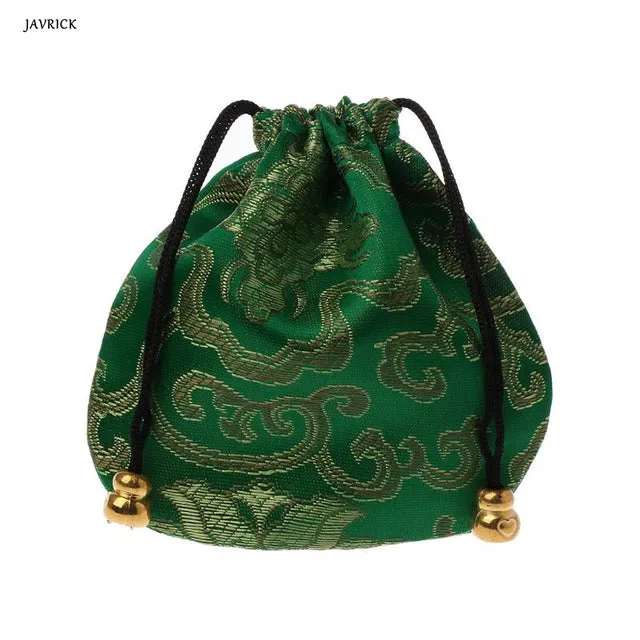 1Pc High Quality Traditional Silk Travel Pouch Classic Chinese Embroidery Jewelry Packaging Bag