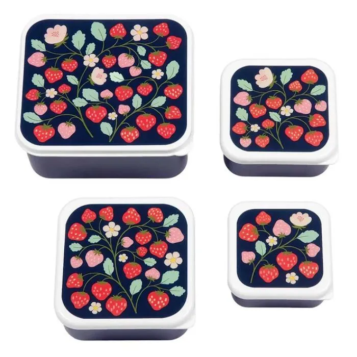 A Little Lovely Co. Lunch Container Set - Strawberries