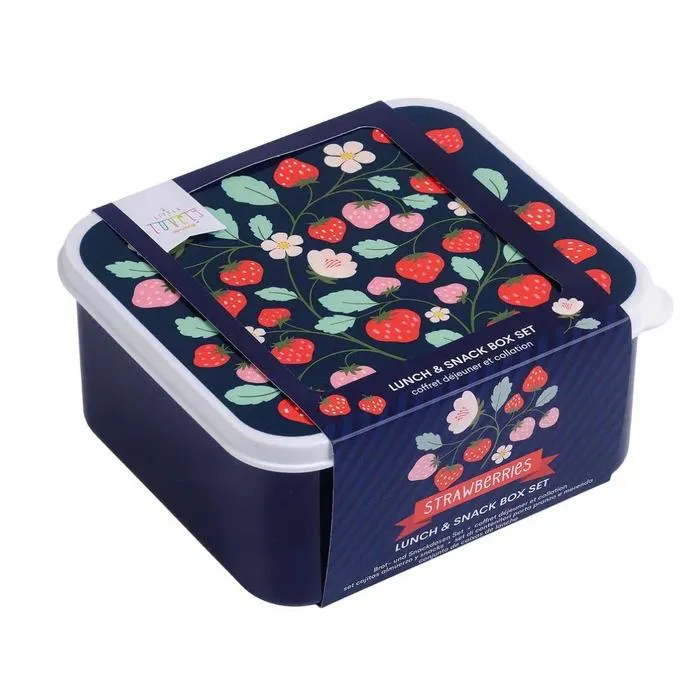 A Little Lovely Co. Lunch Container Set - Strawberries