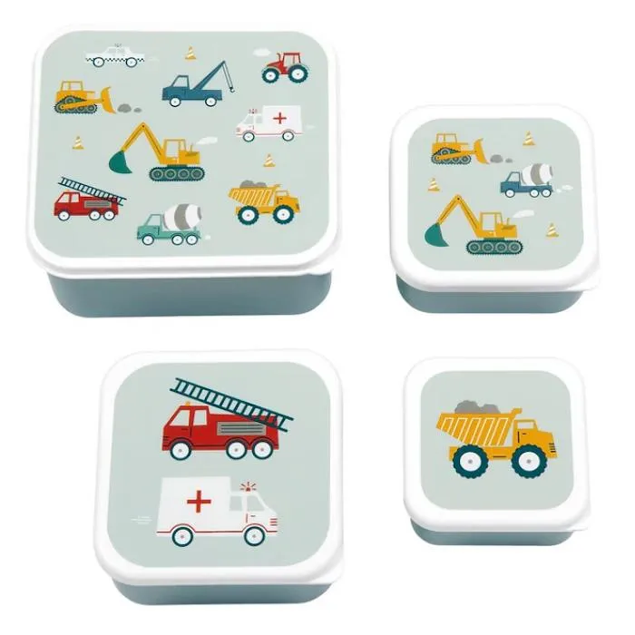 A Little Lovely Co. Lunch Container Set - Vehicles