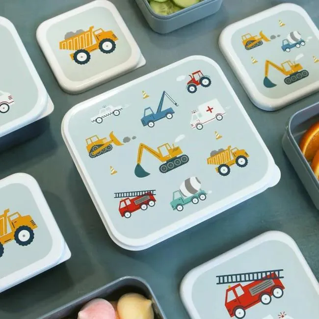 A Little Lovely Co. Lunch Container Set - Vehicles