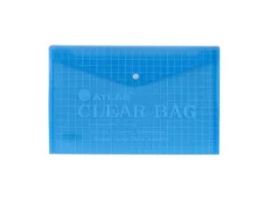 Atlas Document Bag "My Clear Bag" F/S, 12/pack, Blue