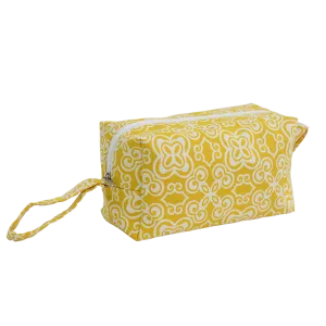 Batik Yellow Cosmetic Case, Medium