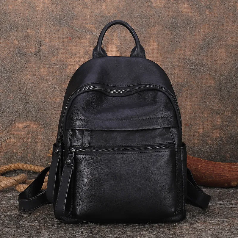 Best Vintage Brown Leather Rucksack Womens Vintage School Backpacks Leather Backpack Purse