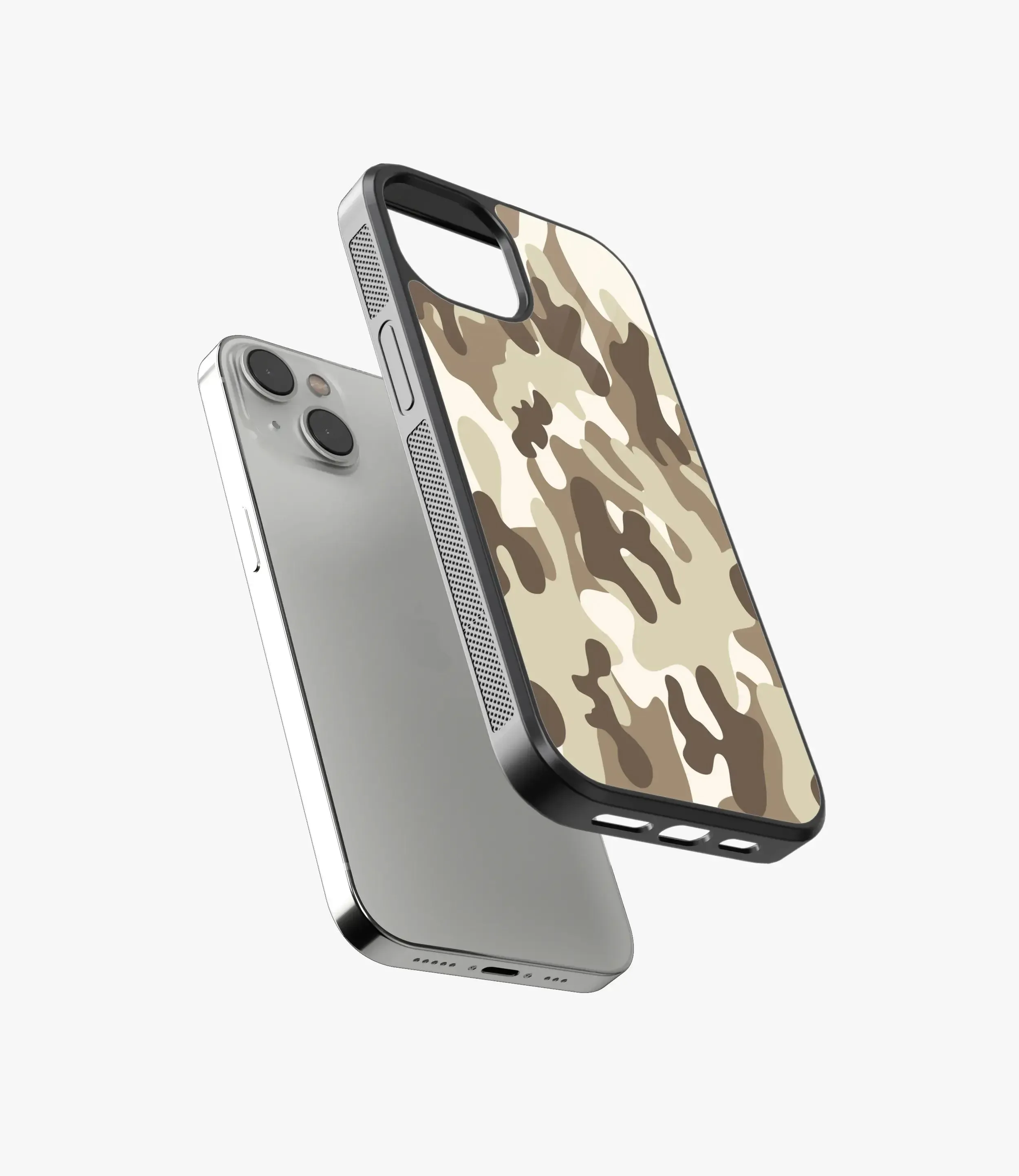 Brown Camo Glass Case