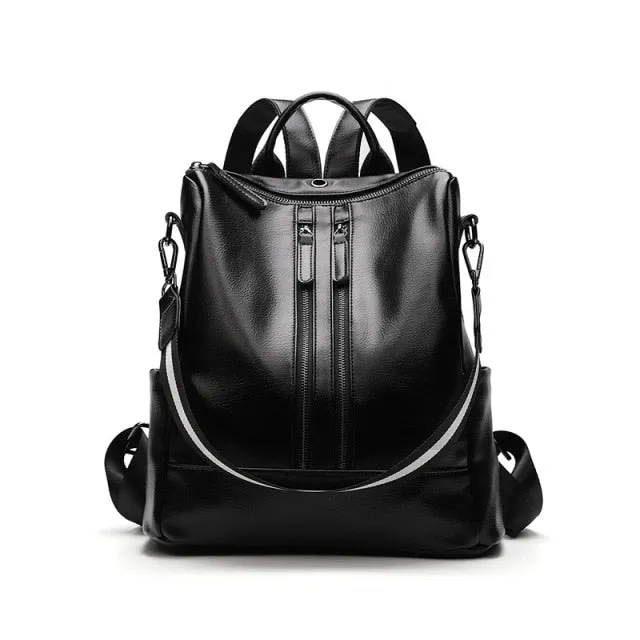 ChicLeather Zipper Fashion Backpack