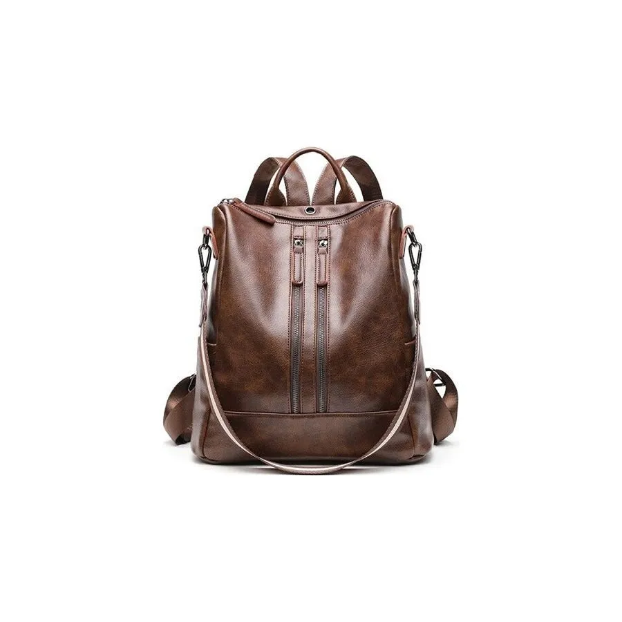 ChicLeather Zipper Fashion Backpack