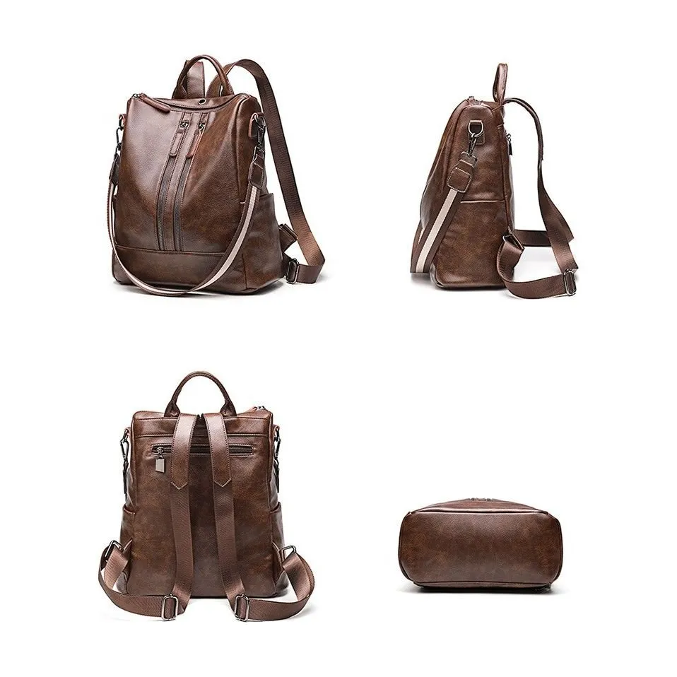 ChicLeather Zipper Fashion Backpack