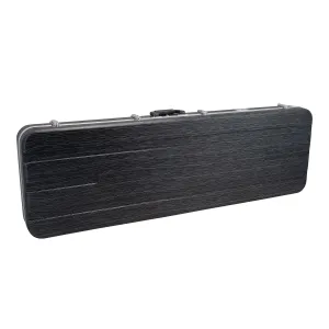 Deluxe ABS Bass Guitar Case - Black with White Lines