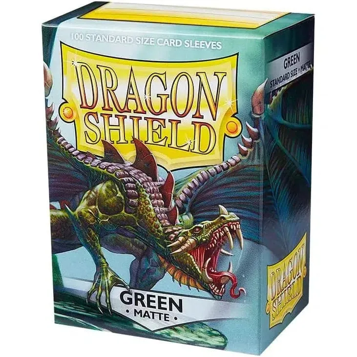 Dragon Shield - Green Protective Card Sleeves (Matte, 100 Count, Standard Size)