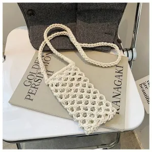 Fashion Woven Messenger Phone Bag