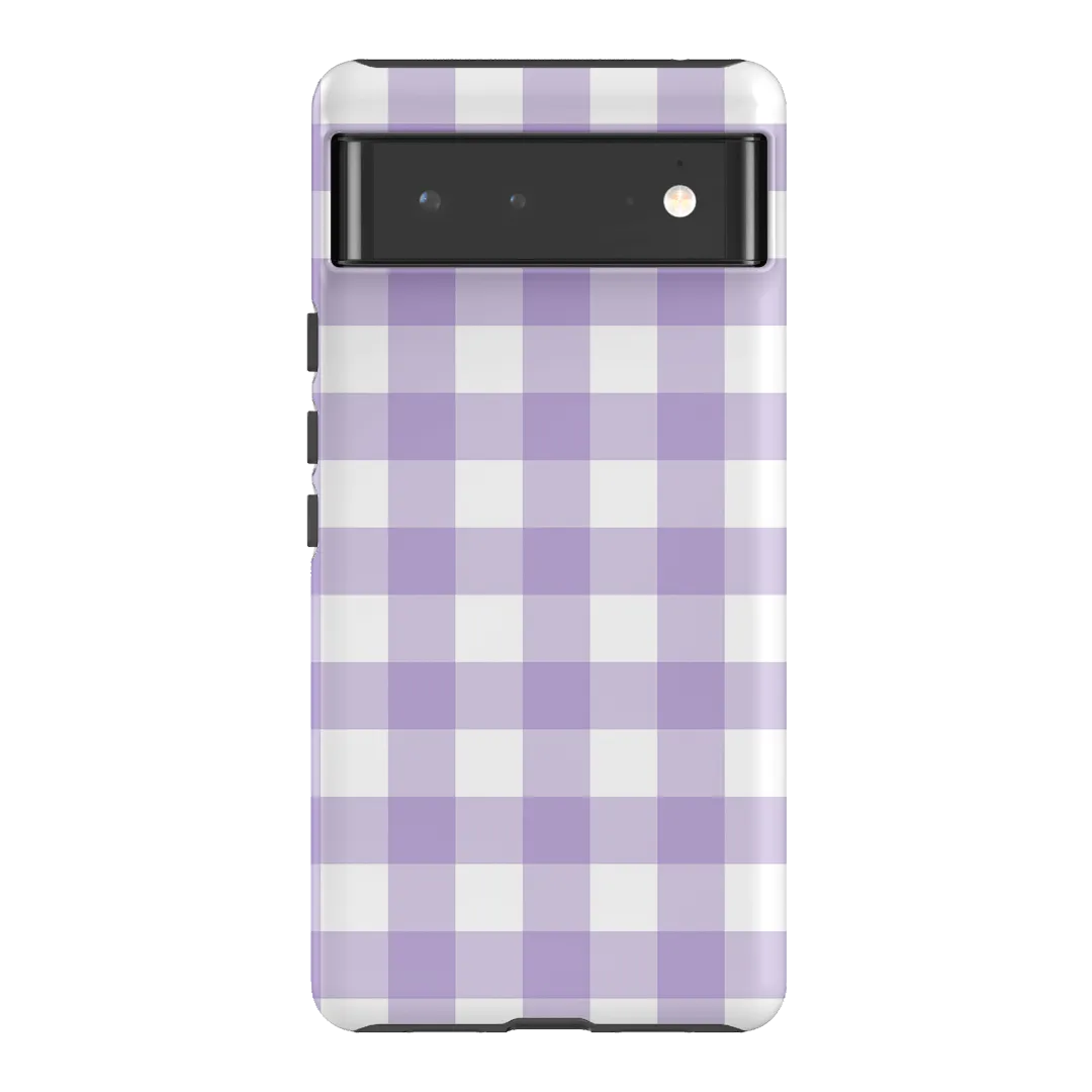 Gingham in Lilac Matte Case