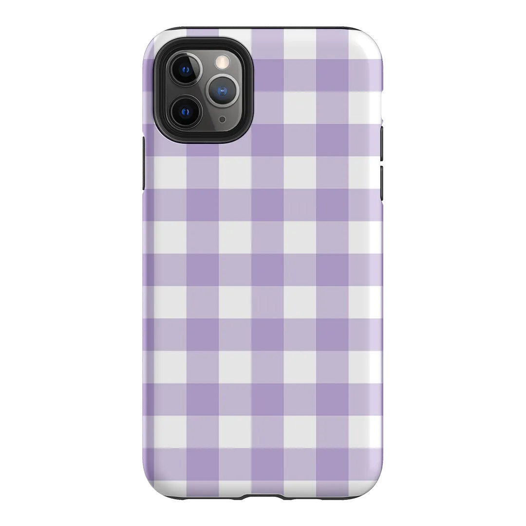 Gingham in Lilac Matte Case