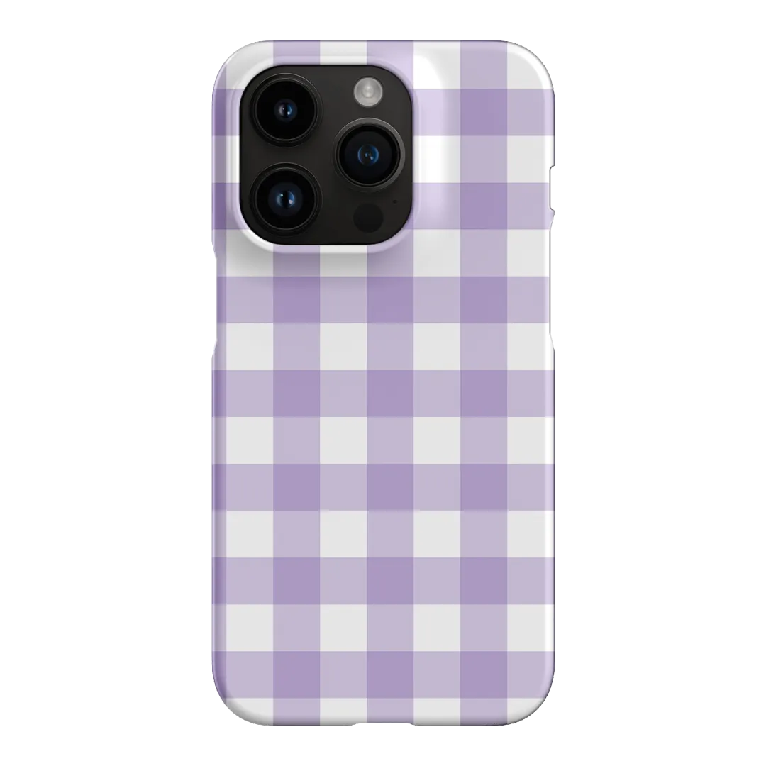 Gingham in Lilac Matte Case