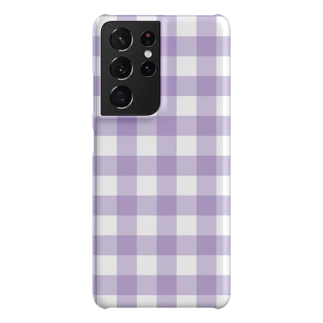 Gingham in Lilac Matte Case