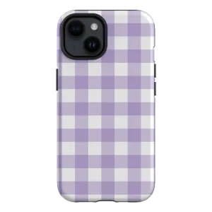 Gingham in Lilac Matte Case