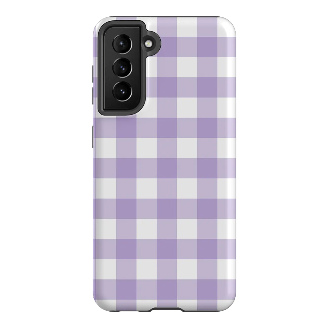 Gingham in Lilac Matte Case