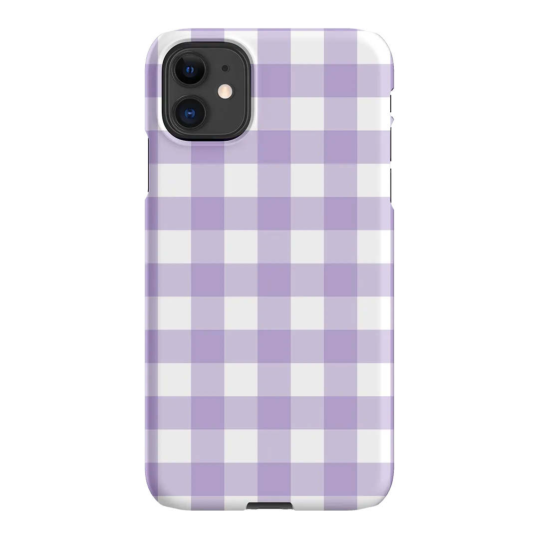 Gingham in Lilac Matte Case