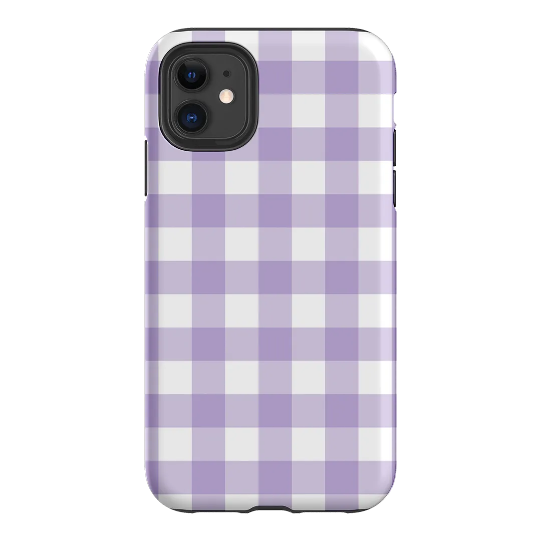 Gingham in Lilac Matte Case