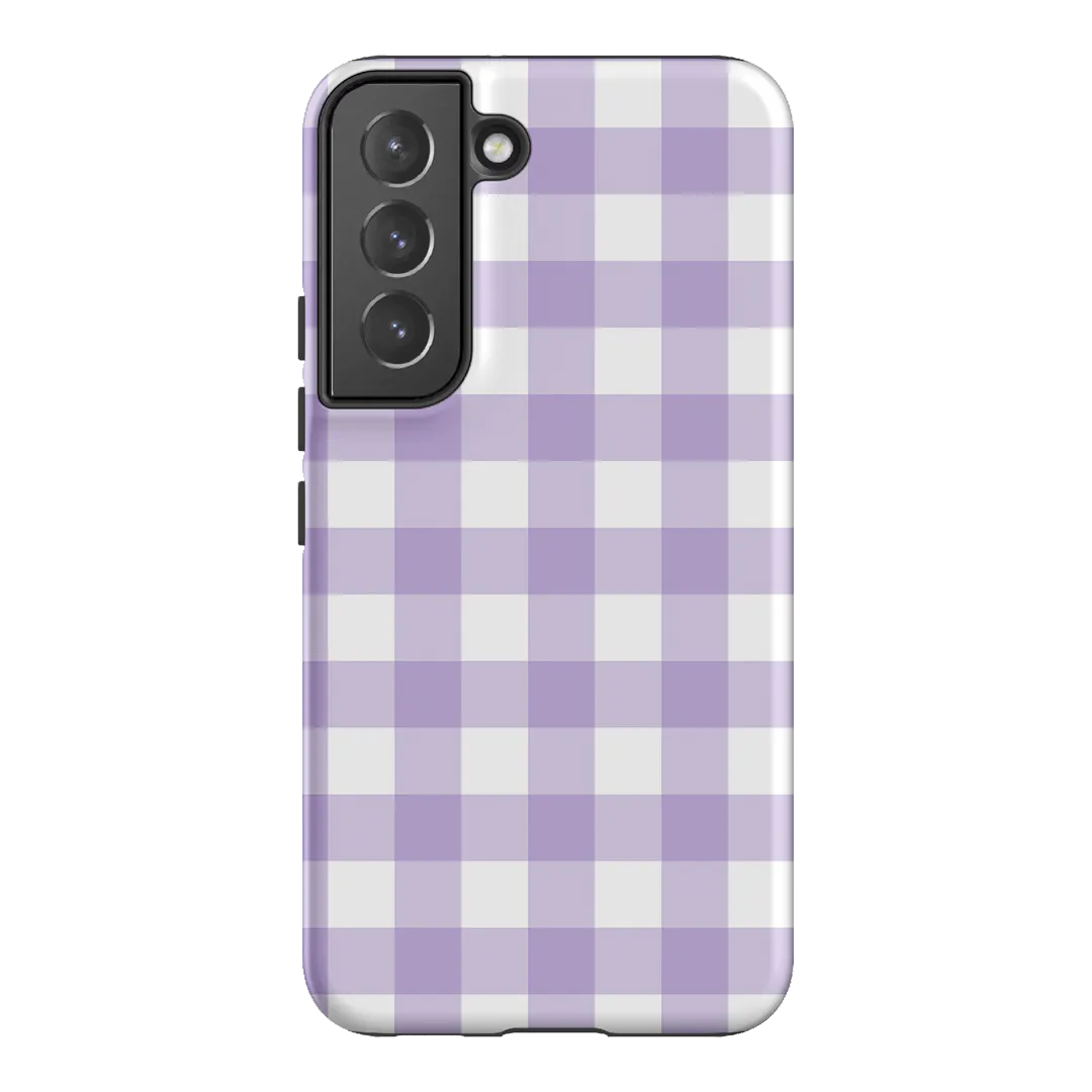 Gingham in Lilac Matte Case