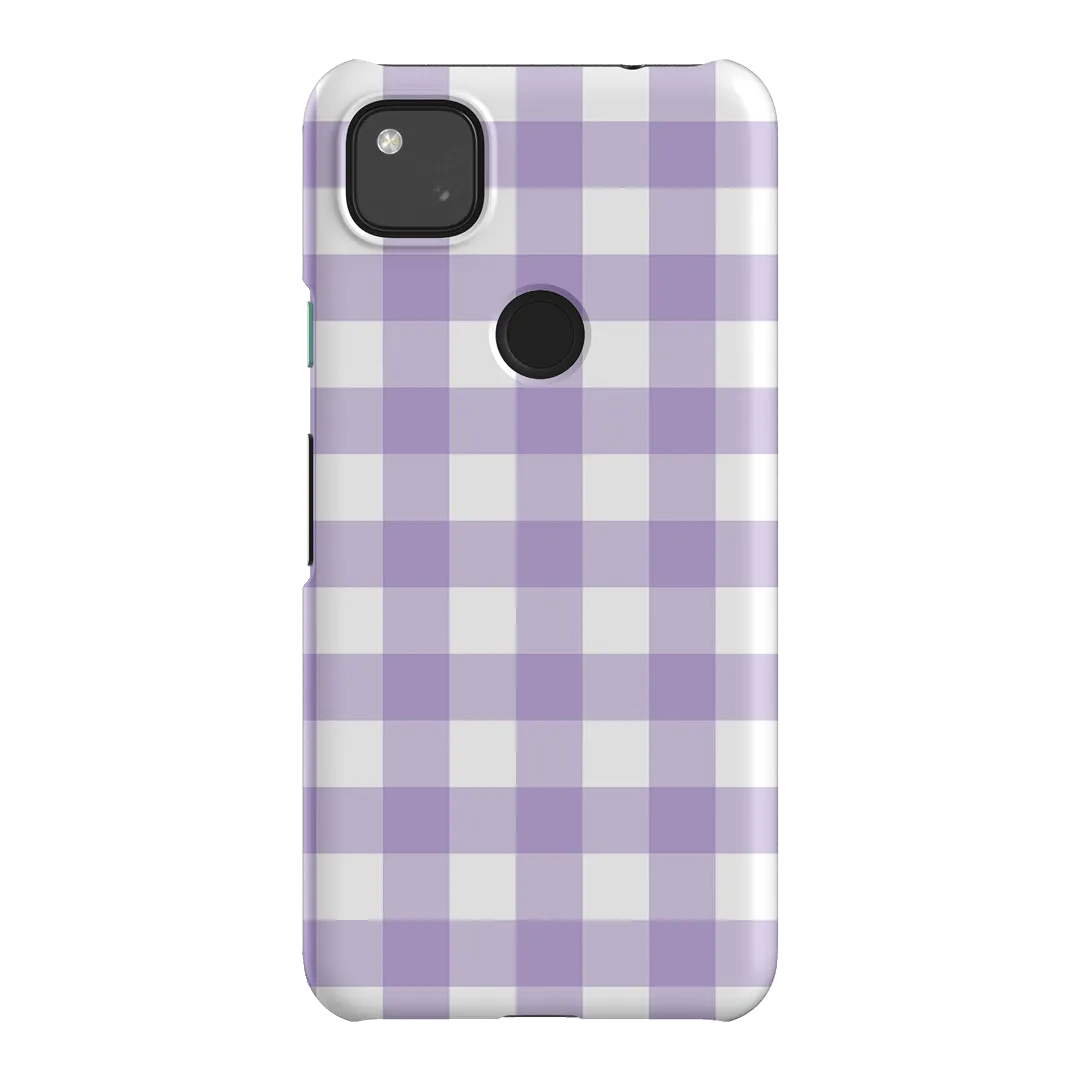 Gingham in Lilac Matte Case