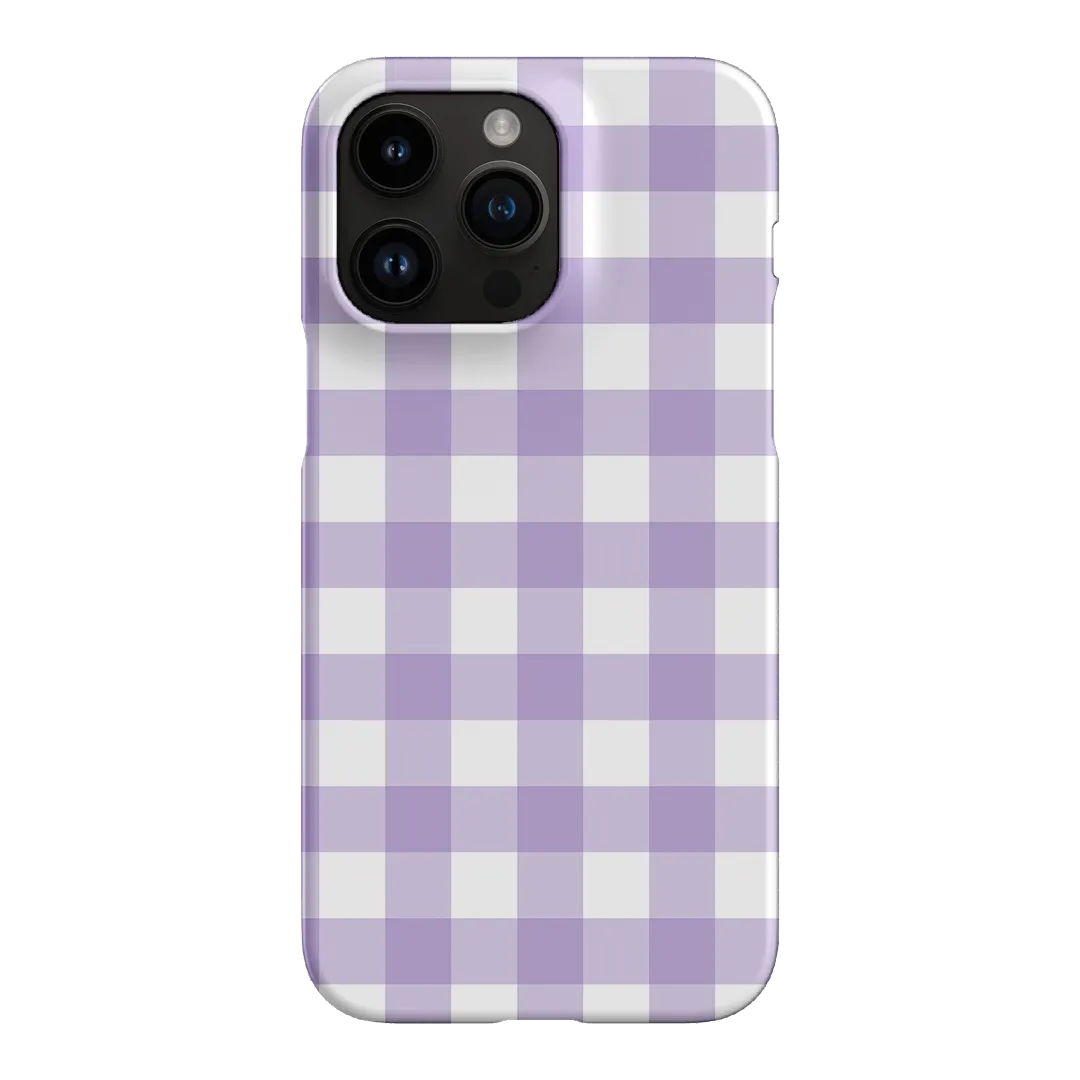 Gingham in Lilac Matte Case