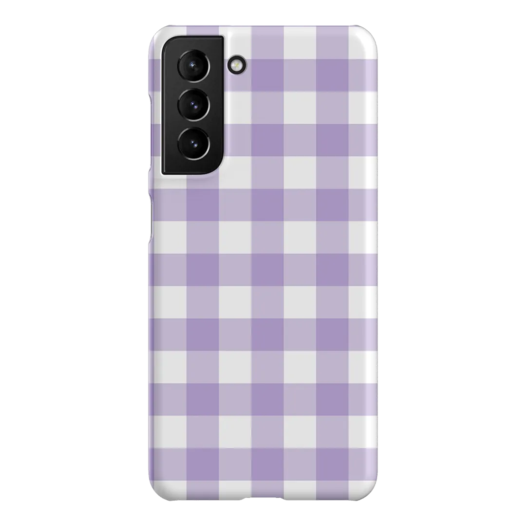 Gingham in Lilac Matte Case