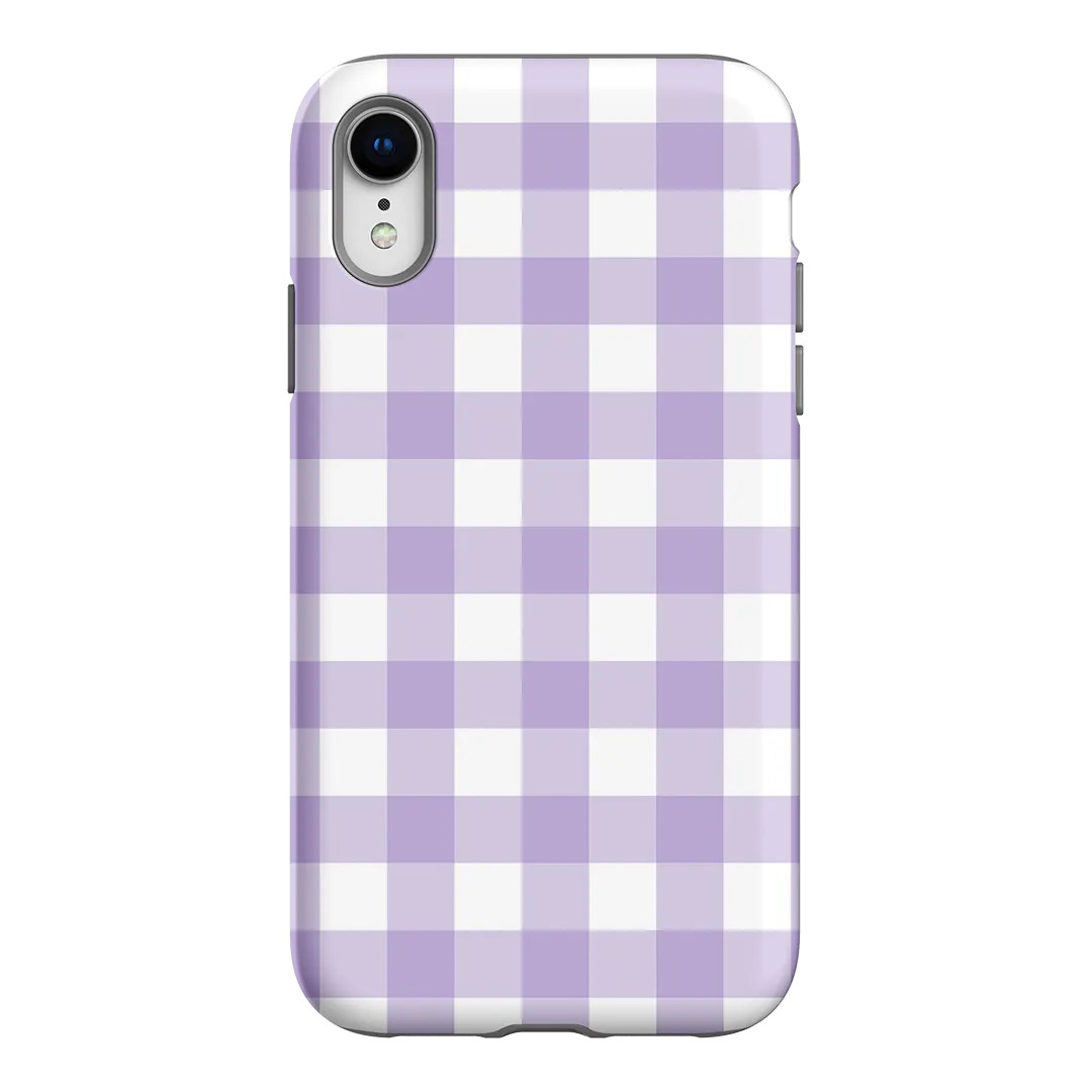 Gingham in Lilac Matte Case