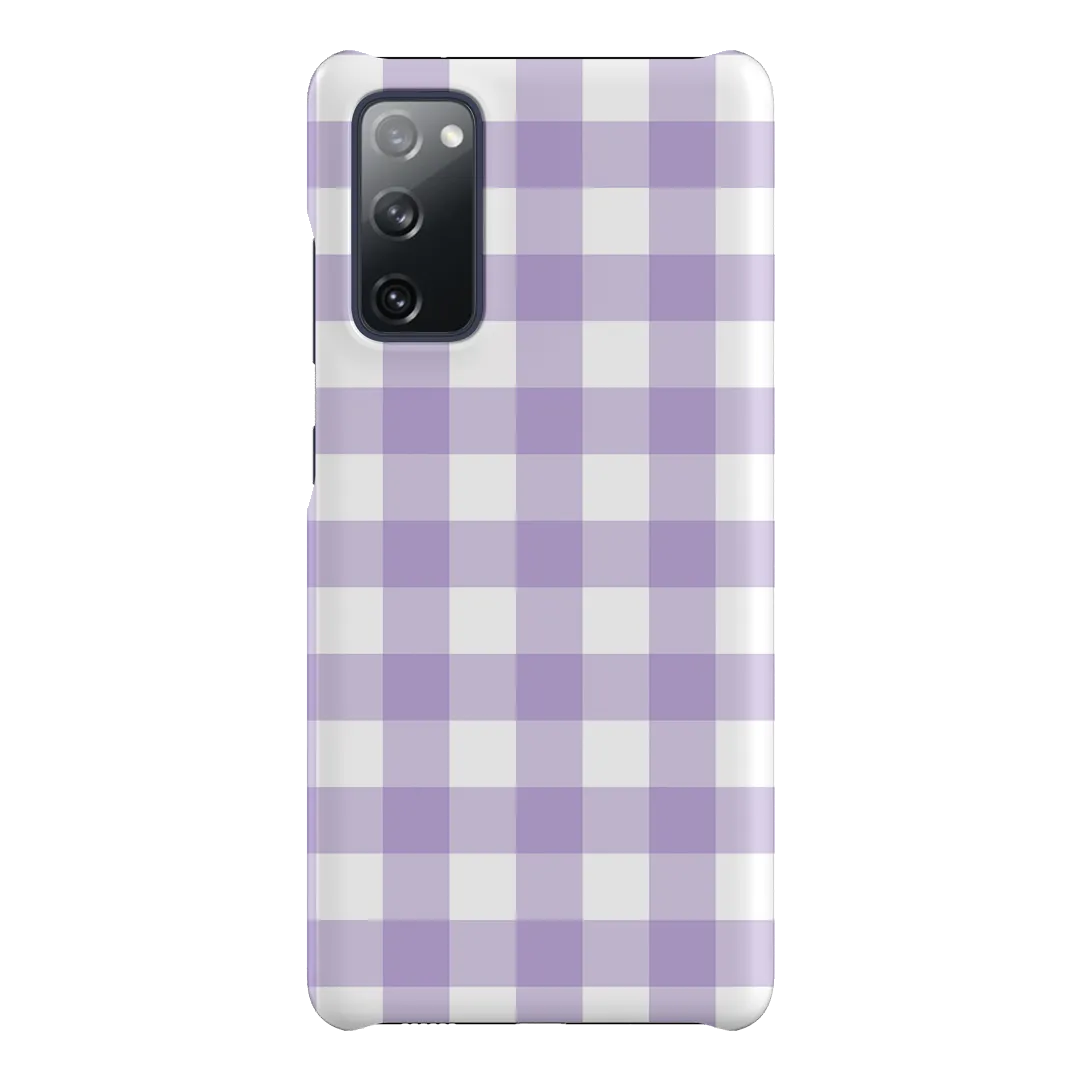 Gingham in Lilac Matte Case