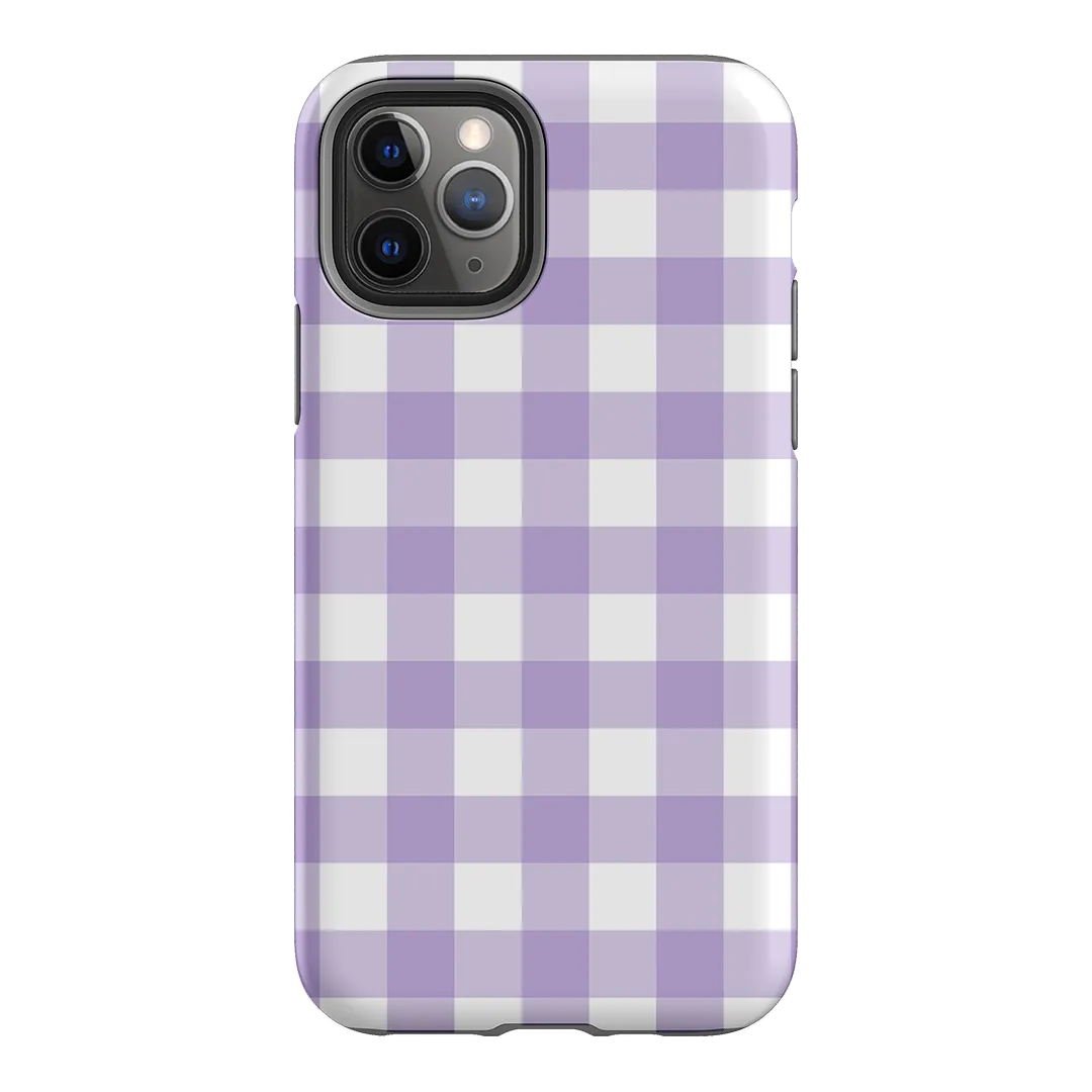 Gingham in Lilac Matte Case