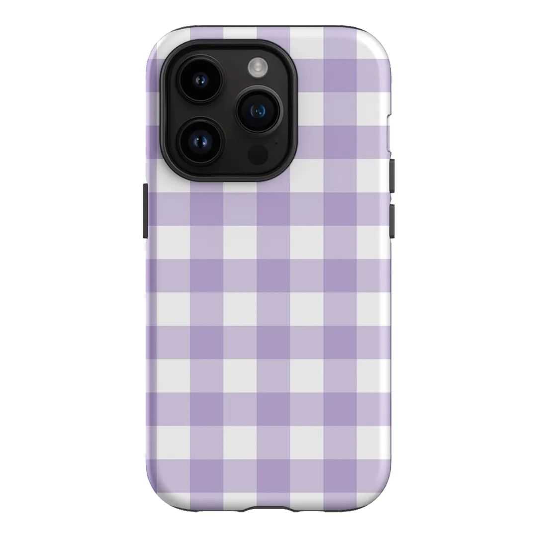 Gingham in Lilac Matte Case