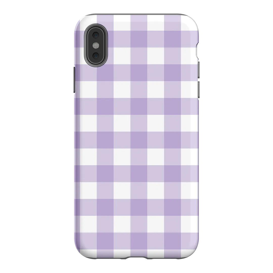 Gingham in Lilac Matte Case