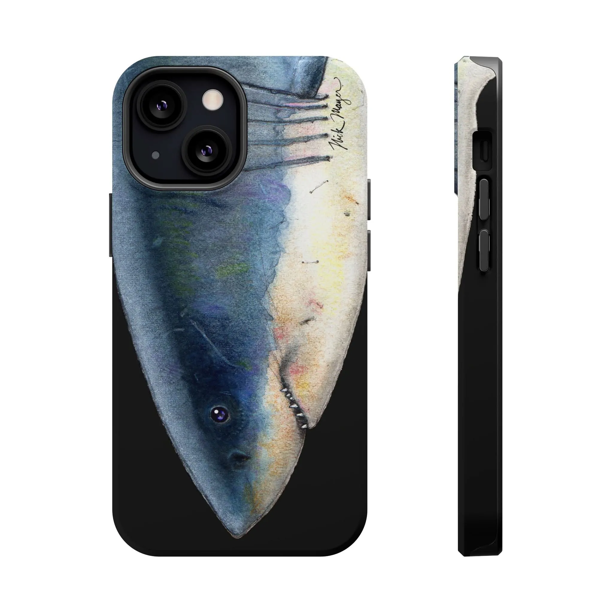 Great White Shark Face MagSafe Black iPhone Case