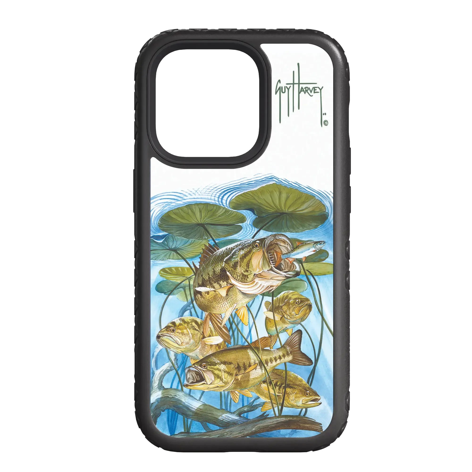 Guy Harvey Fortitude Series for Apple iPhone 14 Plus - Five Largemouth Under Lilypads