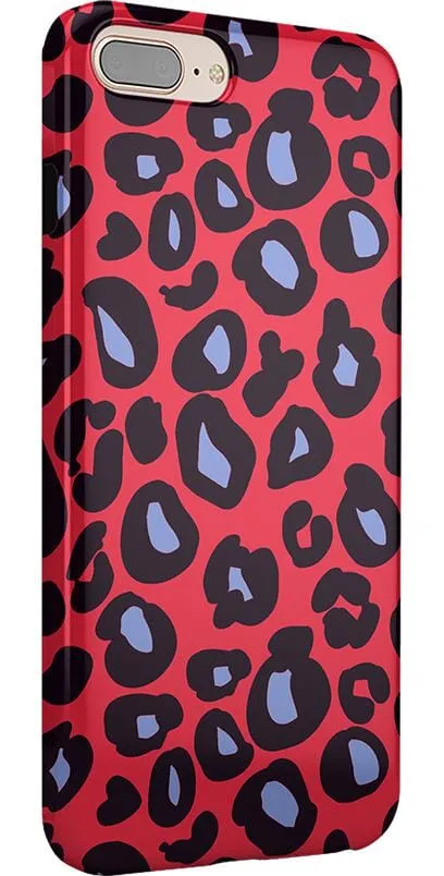 Into the Wild | Red & Blue Leopard Print Case