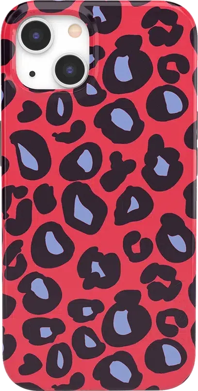 Into the Wild | Red & Blue Leopard Print Case