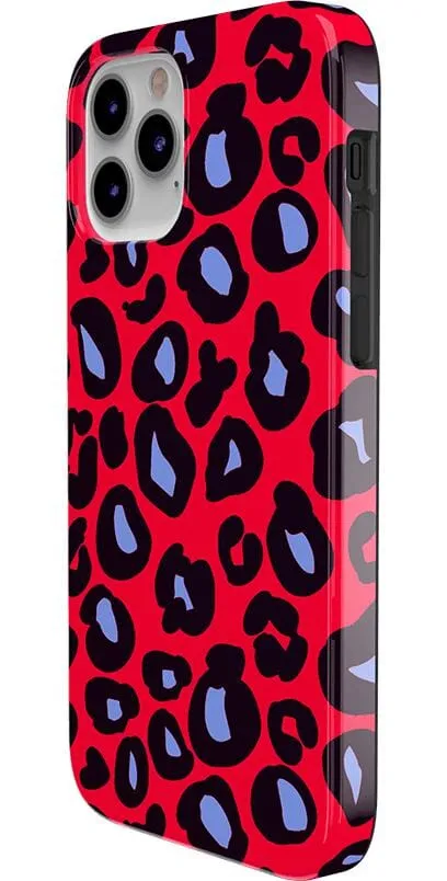 Into the Wild | Red & Blue Leopard Print Case