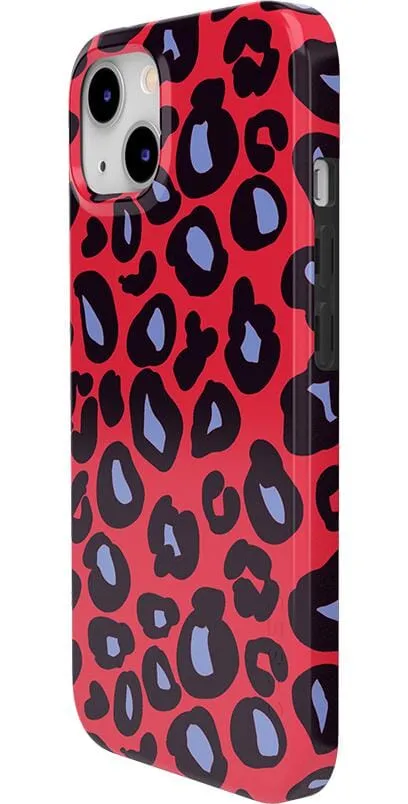 Into the Wild | Red & Blue Leopard Print Case