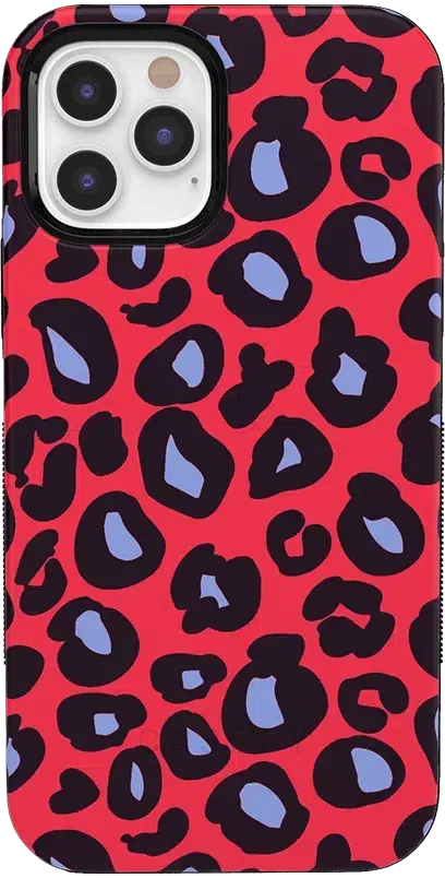 Into the Wild | Red & Blue Leopard Print Case