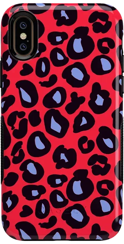 Into the Wild | Red & Blue Leopard Print Case